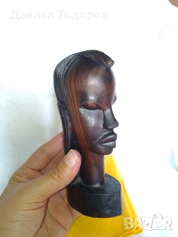 Африканска Дървена Фигура , Абанос., снимка 2 - Декорация за дома - 53246383