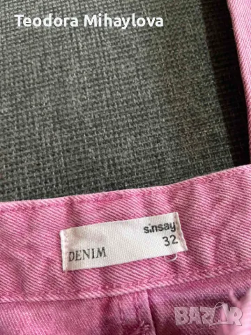 Розови cargo карго дънки р-р32, снимка 3 - Дънки - 49765988