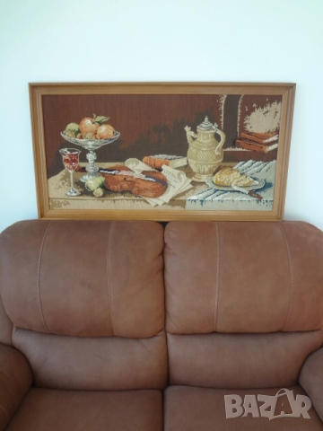 Голям размер гоблен - ръчна изработка, снимка 3 - Гоблени - 51597901