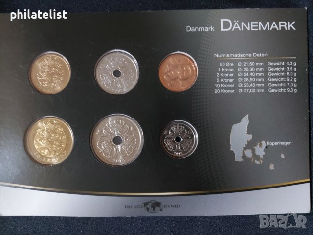 Дания 2007-2012 - Комплектен сет от 6 монети, снимка 2 - Нумизматика и бонистика - 44479890