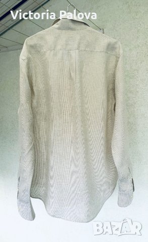 Риза BOGGI MILANO 100% тънък лен, снимка 6 - Ризи - 44395379