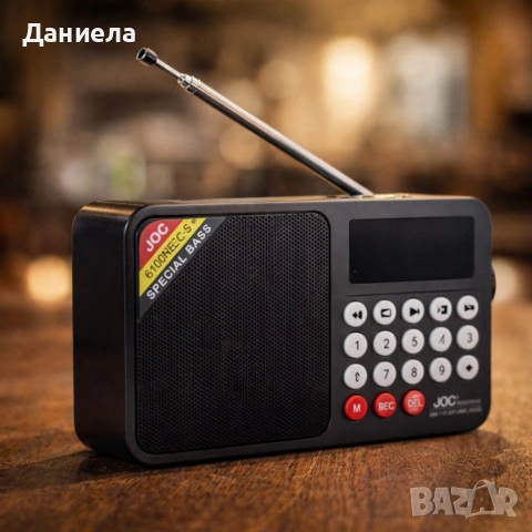 Соларно портативно радио JOC H6108REC-S с Bluetooth, FM радио и MP3 плеър, снимка 3 - Радиокасетофони, транзистори - 53783220