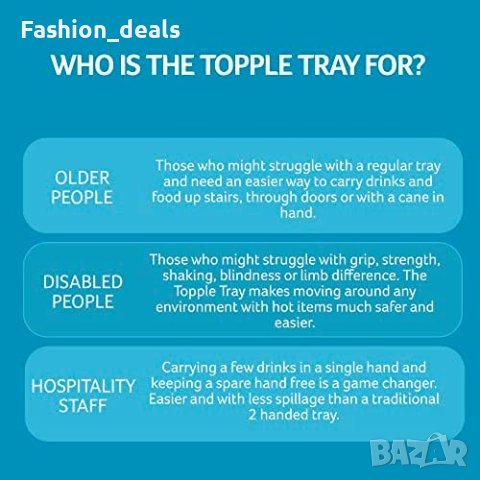 Нова Тава за сервиране с една ръка Поднос с дръжка Табла храна напитки, снимка 5 - Други стоки за дома - 41260009