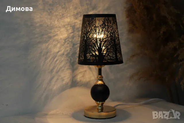 Нощна лампа лукс Метална , снимка 2 - Декорация за дома - 47328321