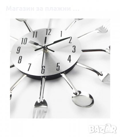 КУХНЕНСКИ ЧАСОВНИК ЗА СТЕНА С ДИЗАЙН ОТ ВИЛИЦИ И ЛЪЖИЦИ - код 3981, снимка 5 - Стенни часовници - 34164889