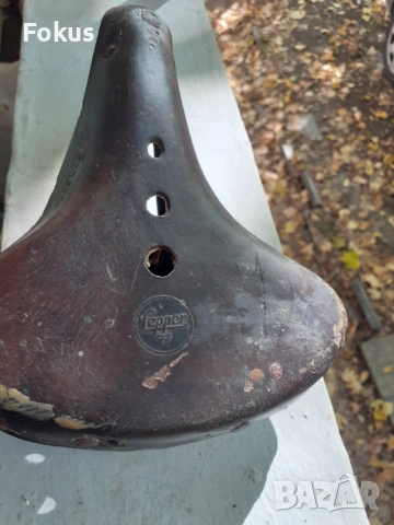 Стара маркова кожена седалка за велосипед Lepper, снимка 4 - Антикварни и старинни предмети - 53292224