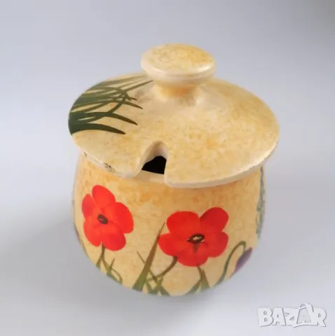 Малка флорална захарничка, снимка 2 - Прибори за хранене, готвене и сервиране - 47887510