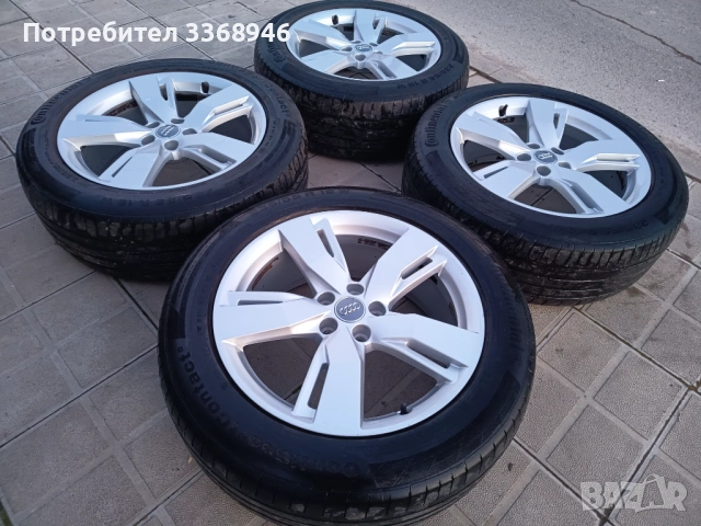 Джанти Audi Q5 19" 5x112 с гуми 235/55/19 CONTINENTAL Ауди 5х112 Q5 Q7 Q8 A8, снимка 3 - Гуми и джанти - 53660548