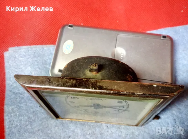 SLAVA 11 JEWELS MADE in USSR Стар КОЛЕКЦИОНЕРСКИ РУСКИ МЕХАНИЧЕН БУДИЛНИК СЛАВА 35270, снимка 4 - Антикварни и старинни предмети - 47686104