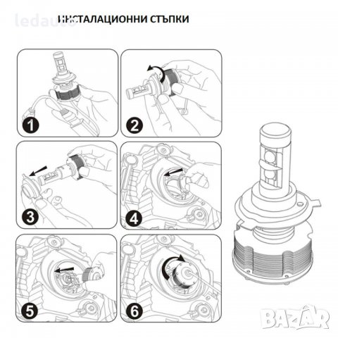 ЛЕД/LED диодни крушки за фарове БЕЗ вентилатор. CSP, снимка 7 - Аксесоари и консумативи - 22052031