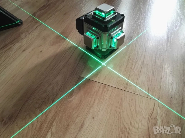 Лазерен нивелир 16 линии + 2 батерии, дистанционно, трипод 1м, IP54, снимка 6 - Други - 52959957