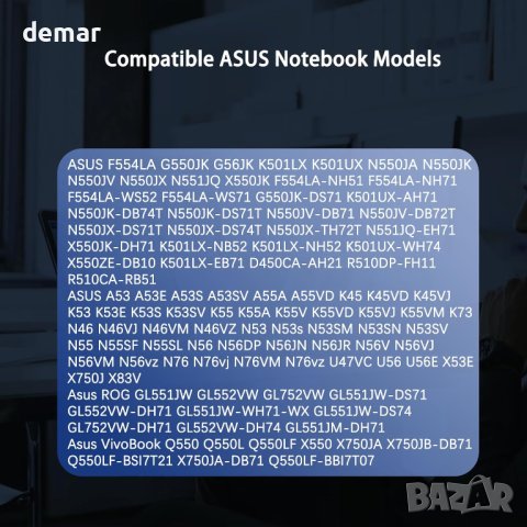 Зарядно за лаптоп Asus 120W 19V 6.32A, ADP-120ZB G53 G60 N550 N56VZ Q550 GL551 N46 N76VZ N55SF, снимка 4 - Други - 44482561