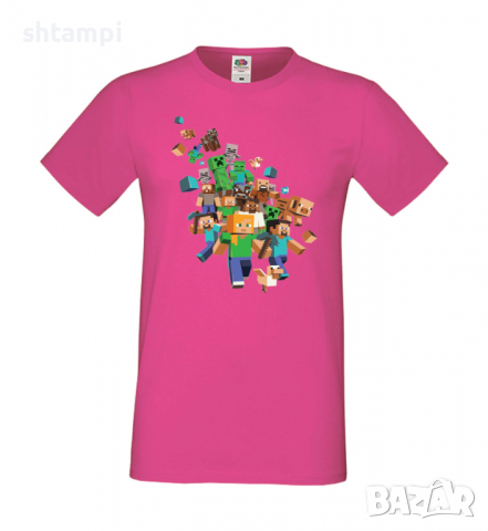 Мъжка тениска майнкрафт Minecraft 3,Minecraft,Игра,Забавление,подарък,Изненада,Рожден Ден., снимка 13 - Тениски - 36495038