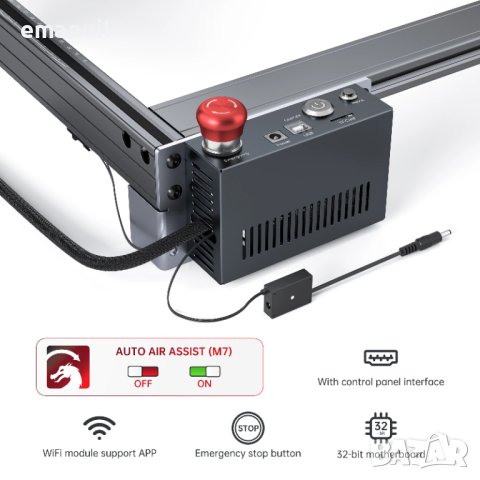 АВТО КОНТРОЛЕР AIR ASSIST ATOMSTACK и др. CNC лазер лазерно гравиране рязане, снимка 2 - Други машини и части - 40683259