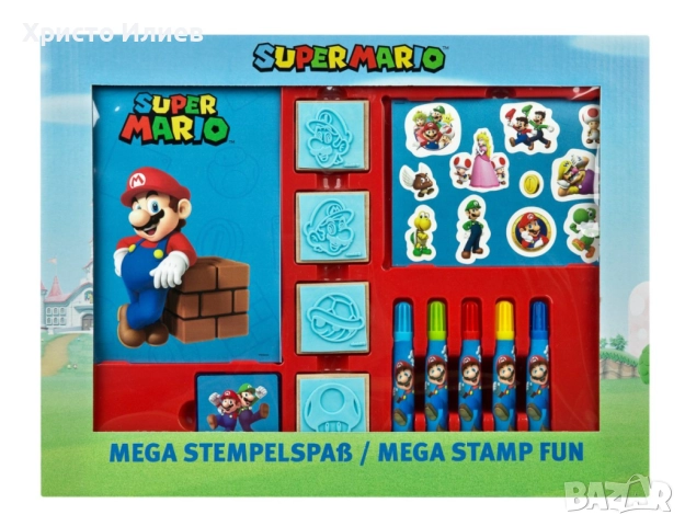 Творчески комплект Супер Марио печати фулмастри стикери Super Mario