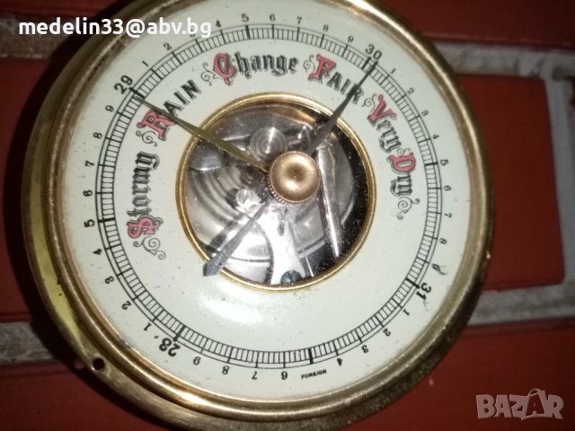 Стари, автентични и напълно изправни барометър месинг, метео станция 2 бр.