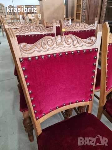 Антични Масивни Столове-6бр.-внос от Германия!ОБЯВЕНАТА ЦЕНА Е ЗА БРОЙ!, снимка 6 - Столове - 53531603