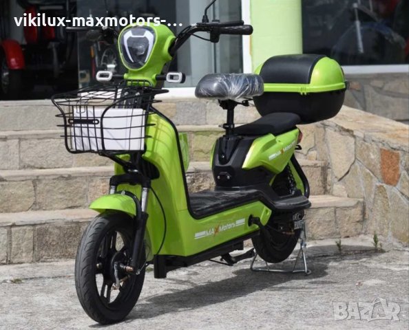 Електрически скутер с двойна седалка EBZ14, 14" гуми, 500W, 48V GREEN в  Мотоциклети и мототехника в гр. Ямбол - ID42002997 — Bazar.bg