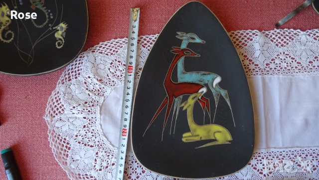 Чинии за стена художествена керамика Ruscha handarbeid , снимка 8 - Декорация за дома - 51138396