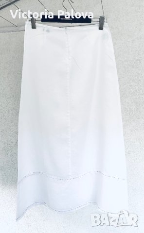 Дълга ленена пола А-силует BENETTON , снимка 11 - Поли - 41328351