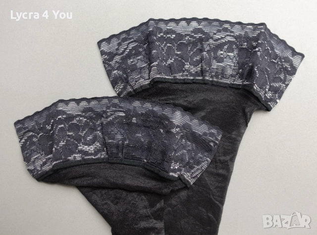 M/L нови черни луксозни силиконови чорапи, снимка 2 - Бельо - 52384178