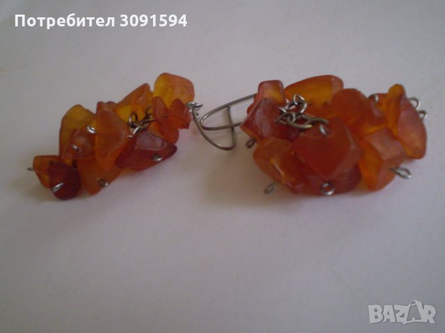 Руски кехлибарени обеци от 90-те, снимка 2 - Антикварни и старинни предмети - 35979801