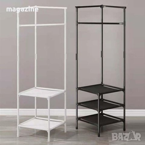 Многофункционална ъглова закачалка за дрехи и рафотве за обувки, снимка 3 - Етажерки - 40694800