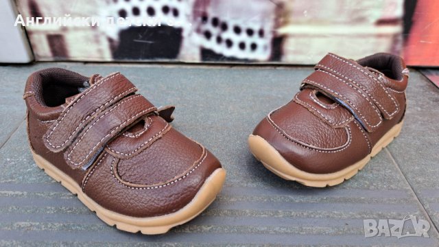 Английски детски маратонки естествена кожа -Happy Bee