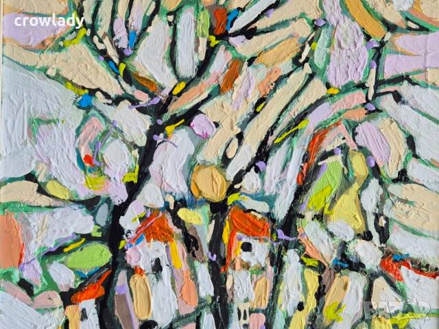 Иван Яхнаджиев Град и парк 2024г. маслени бои платно №30, снимка 4 - Картини - 51720430