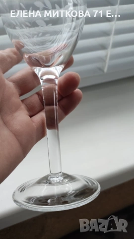 3 бр. елегантни високи кристални чаши за вино, снимка 6 - Чаши - 53637475