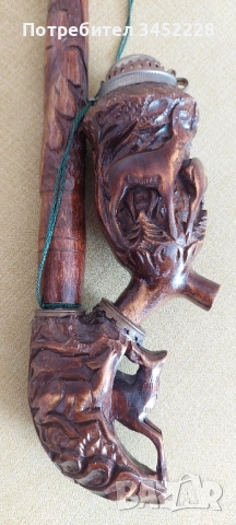 лула дърворезба за ценители отлична , снимка 2 - Антикварни и старинни предмети - 52412095