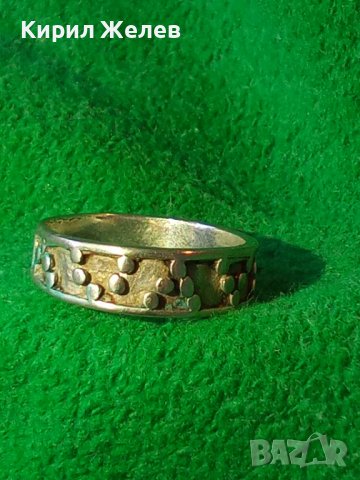 Стар ръчна изработка сребърен ПРЪСТЕН ХАЛКА ОРНАМЕНТИРАН СРЕБРО 925 ПРОБА 20563, снимка 2 - Антикварни и старинни предмети - 32972501