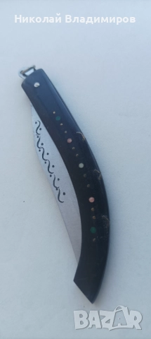 Нож ножче джобно българско рог старо сойка, снимка 6 - Ножове - 51818274