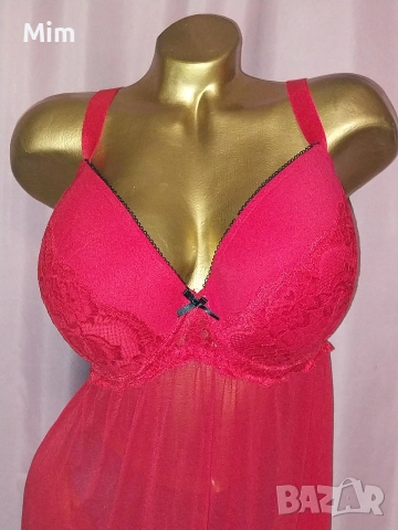 Janina 100 D Червена ефирна нощница , снимка 4 - Корсети, бюстиета, топове - 52544172