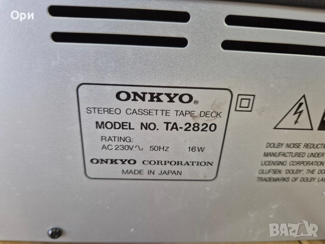 Дек Onkyo TA-2820, снимка 4 - Декове - 52528749