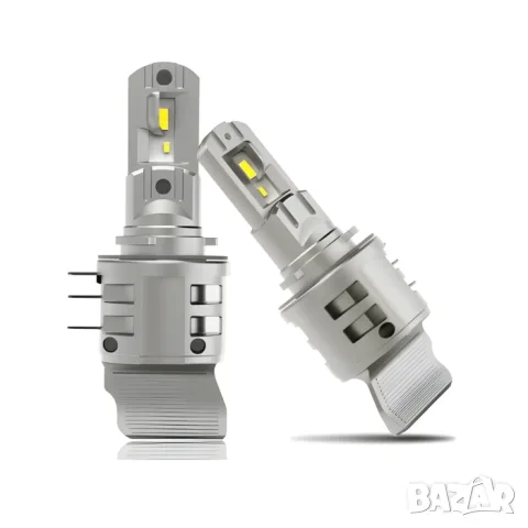 LED крушки 3900 V9 H15 36W 6500K комплект 2 броя, снимка 2 - Аксесоари и консумативи - 55864625