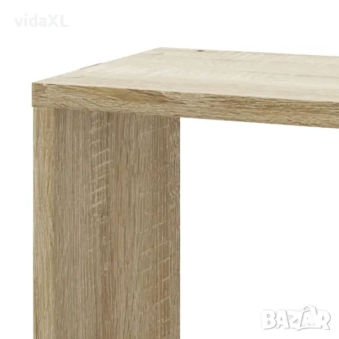 vidaXL Стенен ъглов рафт, дъб сонома, 45x45x147 см, инженерно дърво, снимка 7 - Етажерки - 56148293