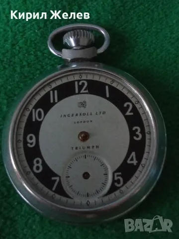 INGERSOLL LTD LONDON TRIUMPH MADE in GT. BRITAIN Стар АНГЛИЙСКИ ДЖОБЕН ЧАСОВНИК ФУНКЦИОНИРАЩ 23508, снимка 16 - Джобни - 45095590