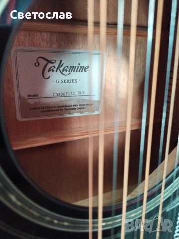 12-струнна акустична китара Takamine, снимка 7 - Китари - 38946413
