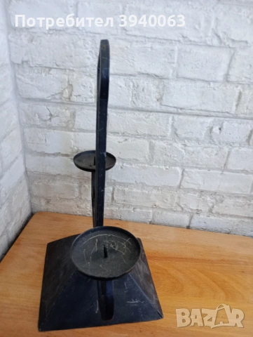 Стар свещник от ковано желязо, снимка 4 - Други ценни предмети - 53207795