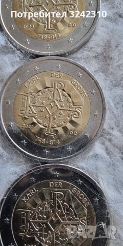 Монета от 2 евро Карл Велики 2023, снимка 4 - Нумизматика и бонистика - 53565465