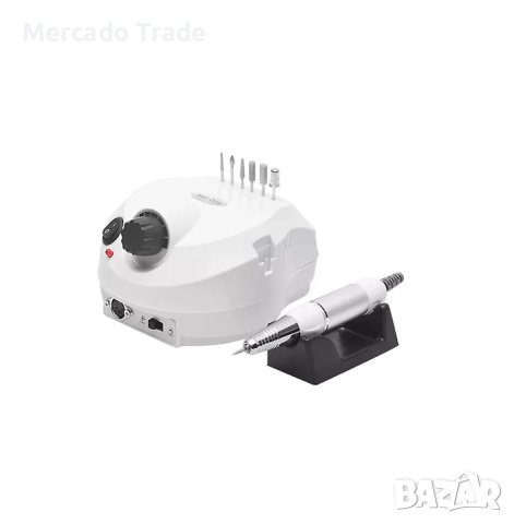 Комплект електрическа пила за нокти Mercado Trade, Маникюр, Педикюр, 30000 оборота, 15W, снимка 4 - Електрически пили за пети - 40598977