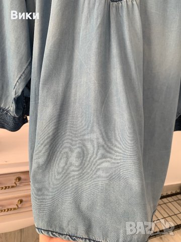 Дънкова блуза в размер L, снимка 12 - Блузи с дълъг ръкав и пуловери - 44175192