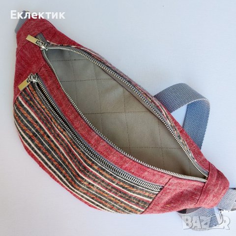 Ръчно шита чанта от винтидж ръчнотъкан конопен плат, снимка 10 - Чанти - 41947176