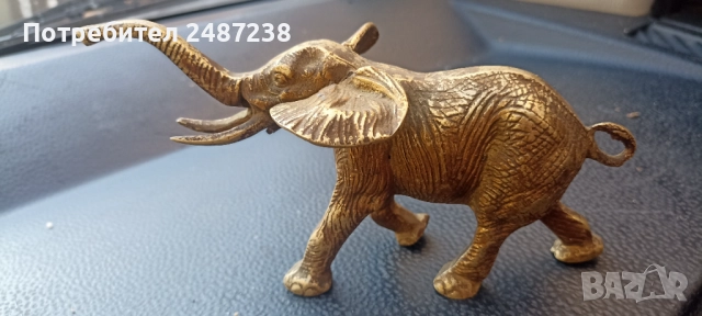 Късметлийски слон от бронз, снимка 4 - Декорация за дома - 52847580