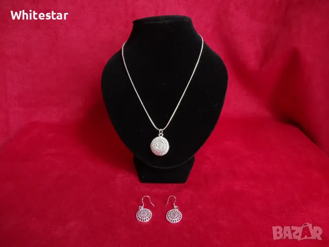 Посребрени бижута, снимка 2 - Колиета, медальони, синджири - 48857607