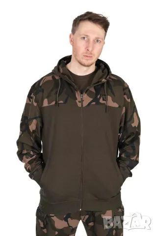 Суичър Fox LW Khaki/Camo Split Zip Hoody L размер, снимка 1