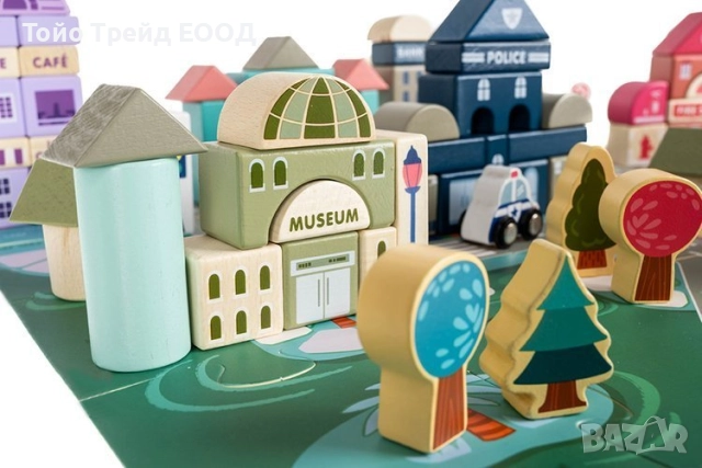 Дървени блокове град, снимка 8 - Конструктори - 52671015