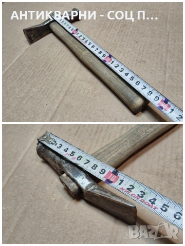 Комплект Стари Ковани Обущарски Чукове, Стар Кован Обущарски Чук. / 3 Броя. / НОМЕР 1604., снимка 9 - Антикварни и старинни предмети - 53670304