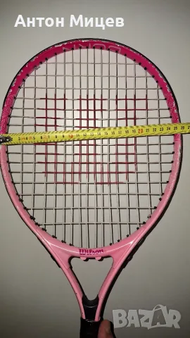 Тенис ракета Wilson Burn Pink 21 за дете между 5 и 7 години, снимка 5 - Тенис - 55981686